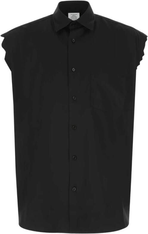 Vetements Zwart Poplin oversize shirt Zwart Heren
