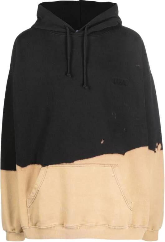 Vetements Zwarte Gebleekte Hoodie Zwart Heren