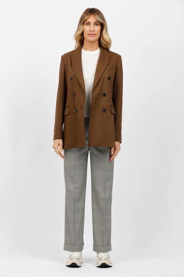 Via Masini 80 Geruite broek met omslag Gray Dames - Foto 2