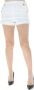 ViCOLO Witte Katoenen Shorts met Ritssluiting White Dames - Thumbnail 1