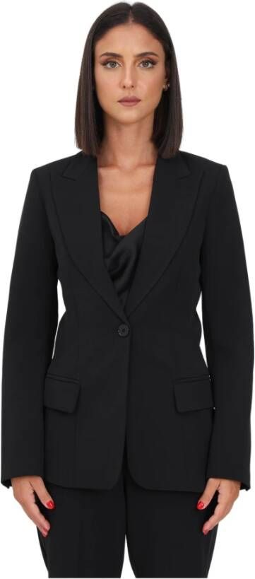 ViCOLO Zwarte getailleerde blazer met reverskraag Zwart Dames