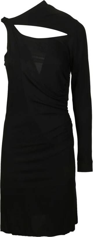 Victoria Beckham Asymmetrische slash mini -jurk Zwart Dames