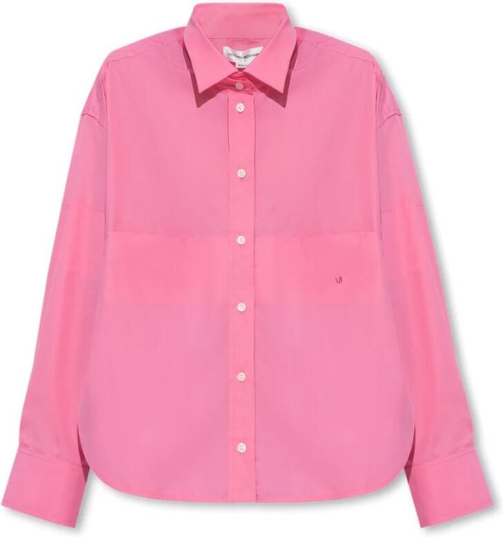 Victoria Beckham Biologisch katoenen shirt Roze Dames