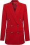 Victoria Beckham Stijlvolle Slim Fit Double-Breasted Jas Red Dames - Thumbnail 1