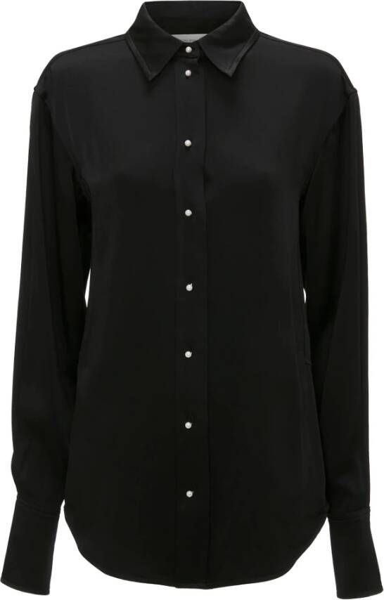 Victoria Beckham Gilet Detail Shirt Black Dames