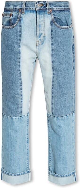 Victoria Beckham 8439 Licht Mid Vintage Gewassen Cropped Jeans Blue Dames