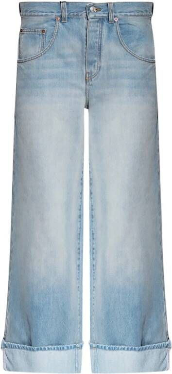 Victoria Beckham Jeans met grote benen Blauw Dames