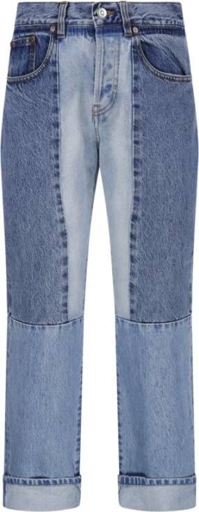 Victoria Beckham 8439 Licht Mid Vintage Gewassen Cropped Jeans Blue Dames