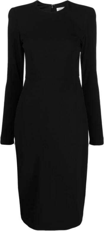 Victoria Beckham Zwarte getailleerde jurk Black Dames