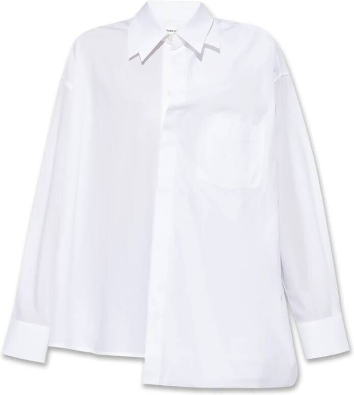 Victoria Beckham Overhemd met dubbele kraag White Dames