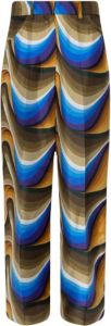 Victoria Beckham Patterned trousers Blauw Dames