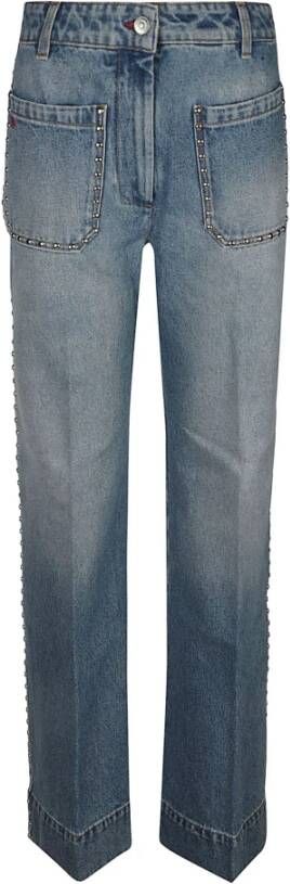 Victoria Beckham Straight Jeans Blauw Dames