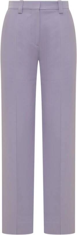 Victoria Beckham Straight Trousers Purple