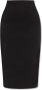 Victoria Beckham Zwart Gebreid Midi Potloodrok Black Dames - Thumbnail 1