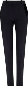 Victoria Beckham Trousers with velvet panels Zwart Dames