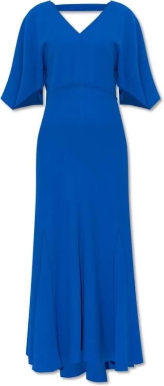 Victoria Beckham V-hals jurk Blauw Dames