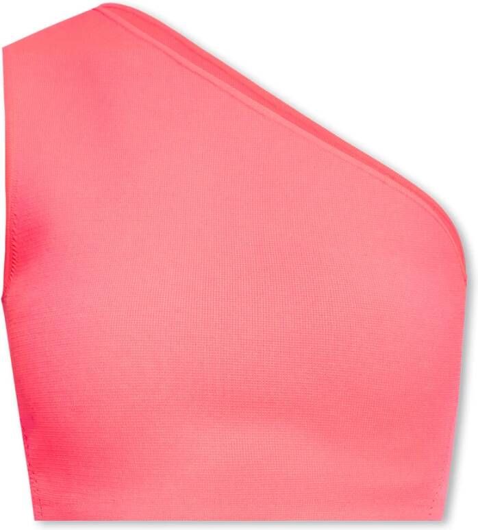 Victoria Beckham VB Body collectie one-shoulder top Roze Dames