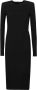 Victoria Beckham Zwart Aansluitend T-Shirt met Lange Mouwen Zwart Dames - Thumbnail 1