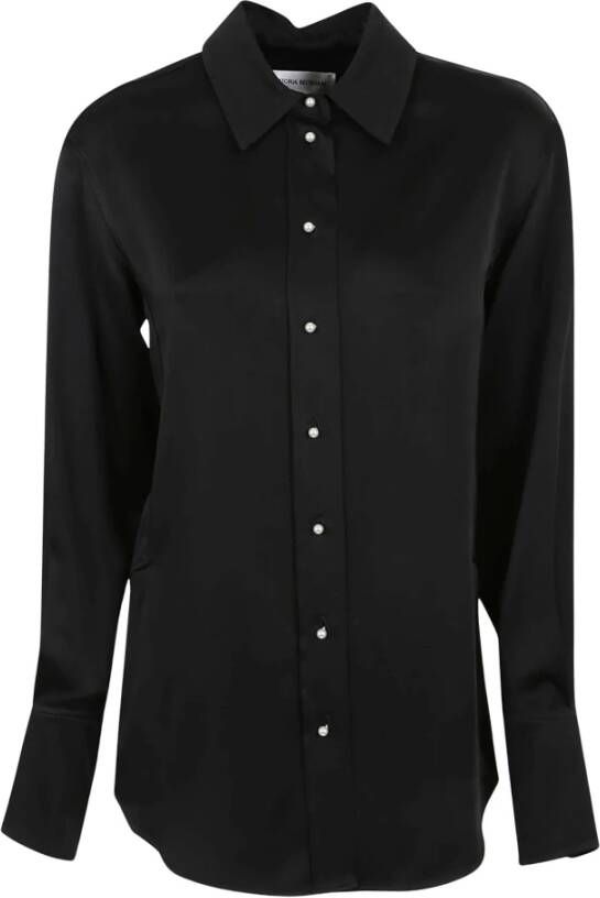 Victoria Beckham Zwart Waistcoat Detail Shirt Zwart Dames
