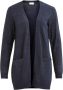 Vila Blauwe DamesCardigan Lange Mouwen Voorzakken Blue Dames - Thumbnail 2