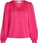 VILA geweven blouse VIELLETTE van gerecycled polyester roze - Thumbnail 2