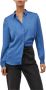 VILA blouse VIELLETTE van gerecycled polyester blauw - Thumbnail 3