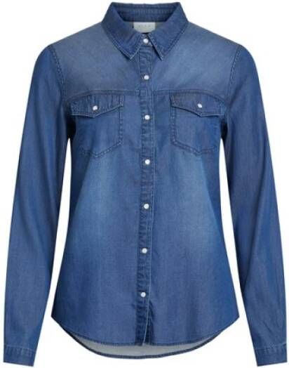 Vila Jeans blouse VIBISTA in lichte used-wassing
