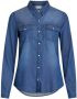 Vila Jeans blouse VIBISTA in lichte used-wassing - Thumbnail 1
