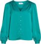 VILA geweven blouse VIELLETTE van gerecycled polyester turquoise - Thumbnail 2
