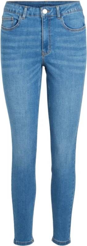Vila Slim-fit Jeans Blauw Dames