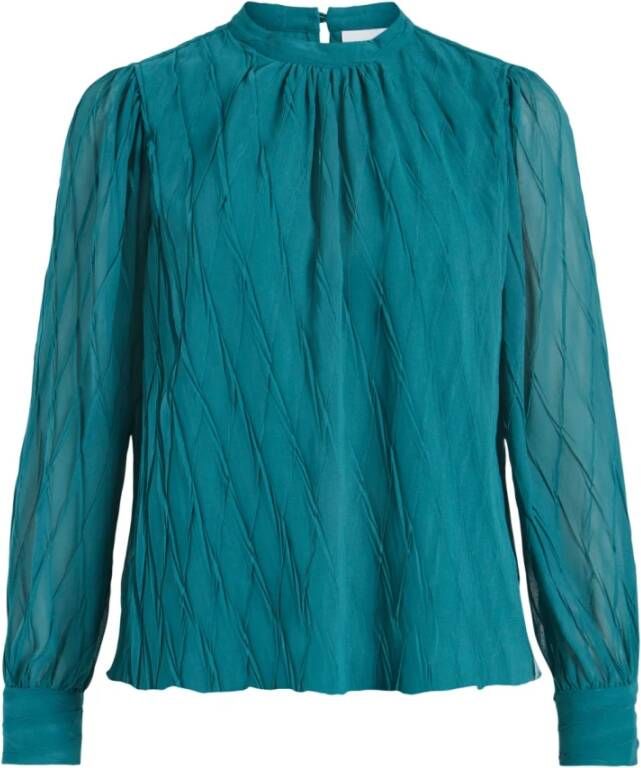 Vila Blouse Top Keladi L S Shaded Spruce