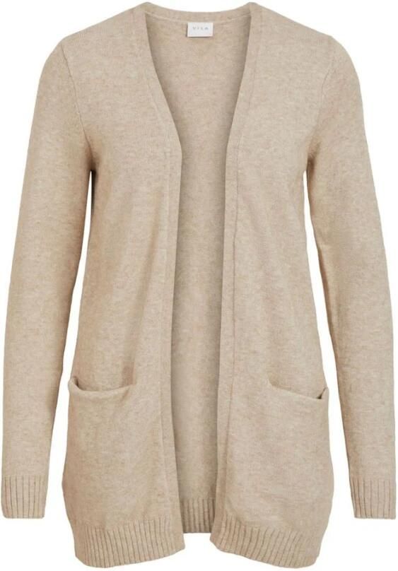 Vila Beige Gebreid Vest Herfst Winter Collectie Beige Dames - Foto 9