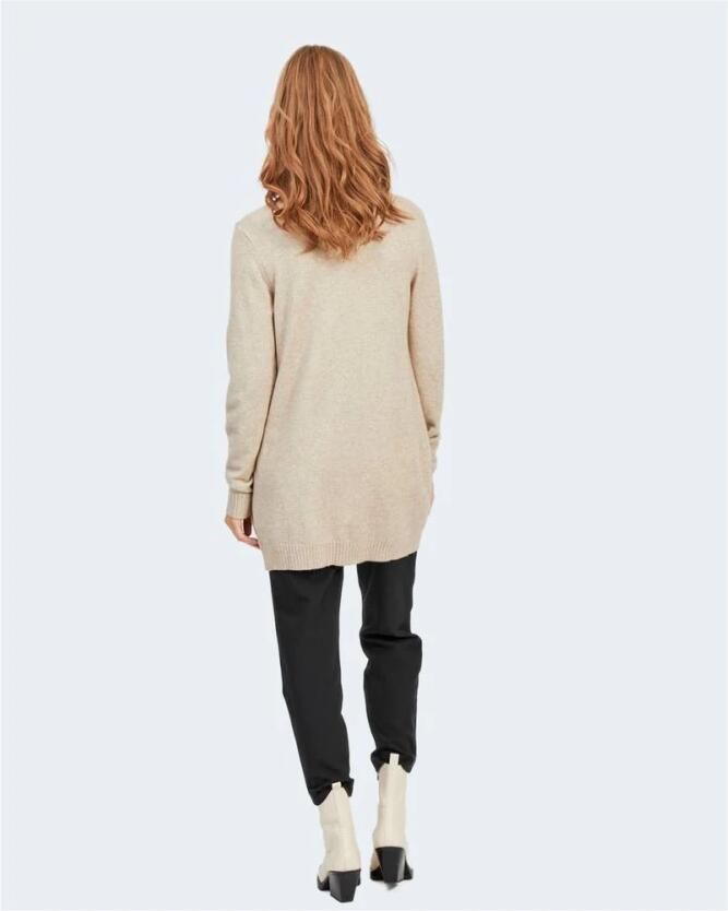 Vila Beige Gebreid Vest Herfst Winter Collectie Beige Dames - Foto 10