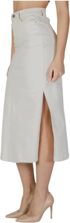 Vila Beige Rits Rok Lente Zomer Beige Dames - Foto 2