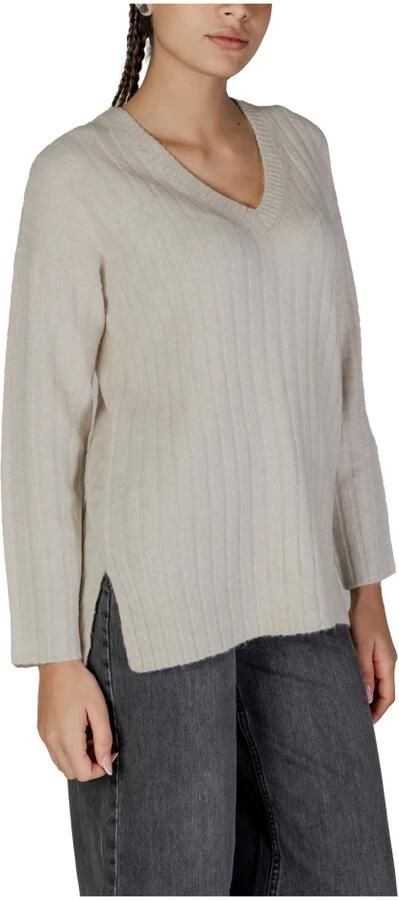 Vila Beige Acryl Blend Sweater Dames Herfst Winter Gray Dames - Foto 2