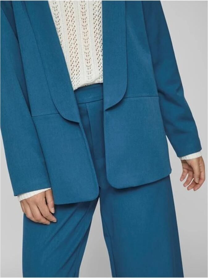 Vila Elastane Blazer Dames Herfst Winter Collectie Blue Dames - Foto 3