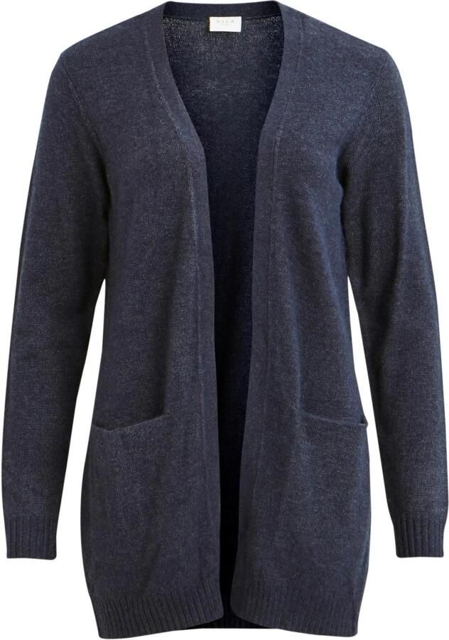 Vila Blauwe DamesCardigan Lange Mouwen Voorzakken Blue Dames - Foto 4