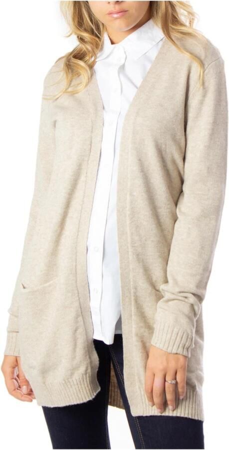 Vila Beige Gebreid Vest Herfst Winter Collectie Beige Dames - Foto 6