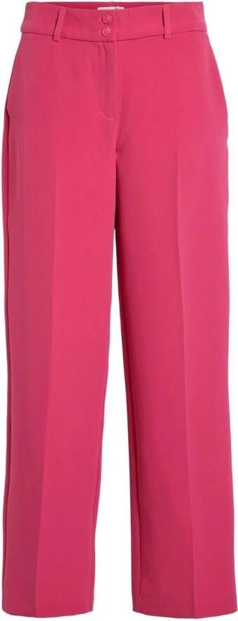 Vila Fuchsia Effen Broek met Rits en Knoopsluiting Pink Dames - Foto 2