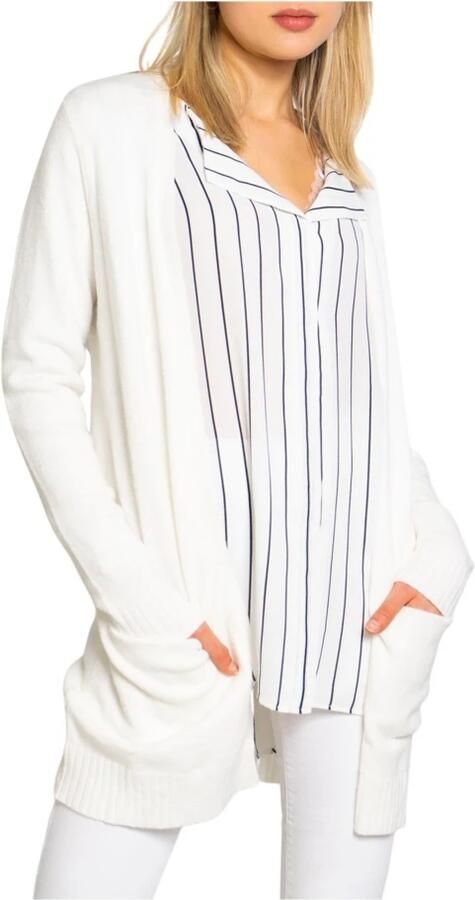 Vila Witte Cardigan met Lange Mouwen voor Dames White Dames - Foto 5