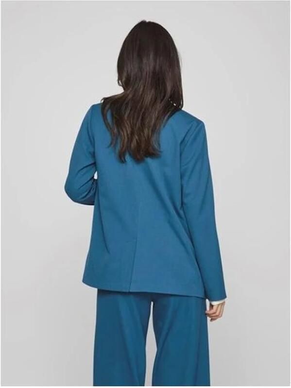 Vila Elastane Blazer Dames Herfst Winter Collectie Blue Dames - Foto 4