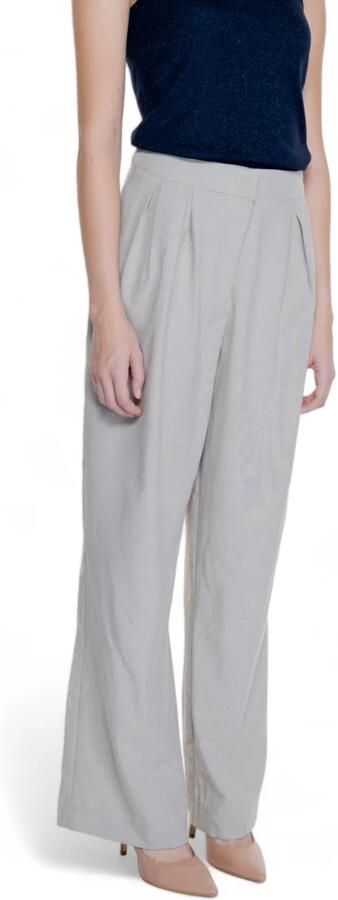 Vila Geplooide Palazzo Broek Herfst Winter Collectie Beige Dames - Foto 5