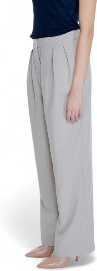 Vila Geplooide Palazzo Broek Herfst Winter Collectie Beige Dames - Foto 6