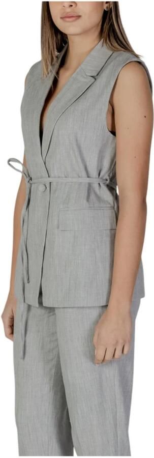 Vila Grijze V-Hals Mouwloze Gilet met Zakken Gray Dames - Foto 2