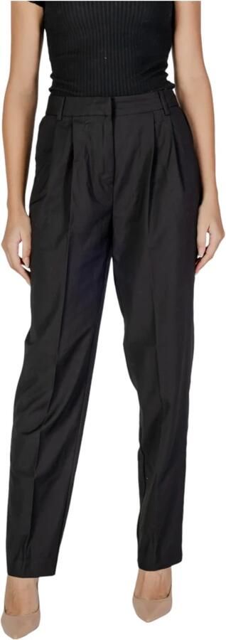 Vila High waist broek met bandplooien model 'RILEY LANYA' - Foto 5