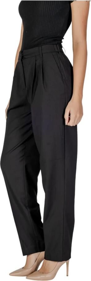 Vila High waist broek met bandplooien model 'RILEY LANYA' - Foto 4