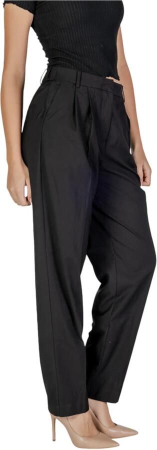 Vila High waist broek met bandplooien model 'RILEY LANYA' - Foto 3