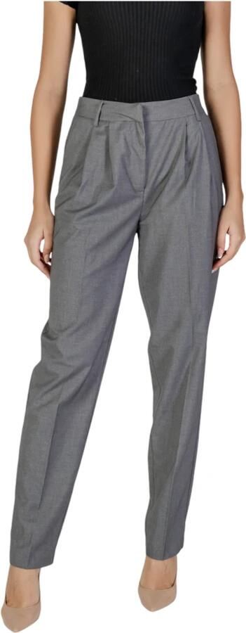 Vila High waist broek met bandplooien model 'RILEY LANYA' - Foto 4