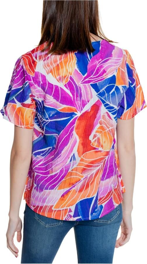 Vila Roze V-hals Bedrukte Blouse Multicolor Dames - Foto 2