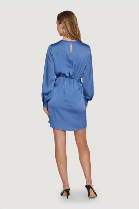 Vila Korte Polyester Jurk Lente Zomer Collectie Blue Dames